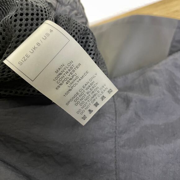 Maniere De Voir Cargo Pants Womens US 4 Black Faux Leather Flare V Waist 33" - Picture 10 of 11